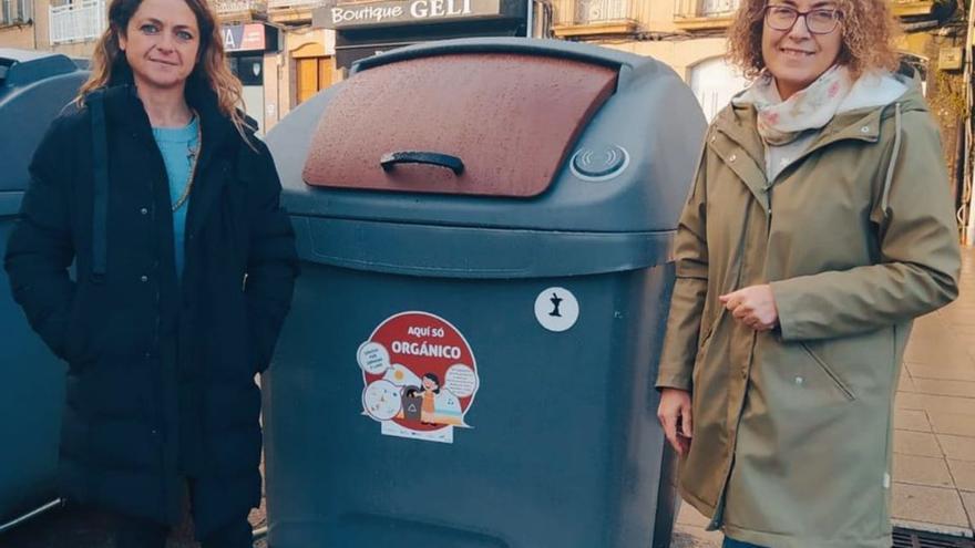 Ponteareas implanta el nuevo colector marrón para restos orgánicos en el centro urbano