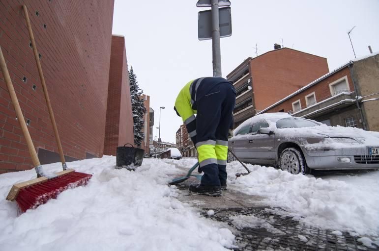 Así ha sido la nevada en Benavente.