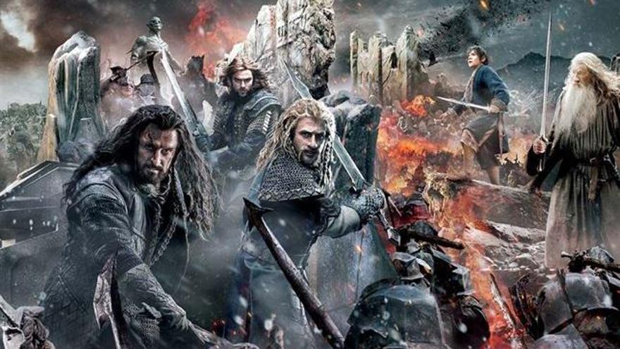 El cartel &#039;El Hobbit: La Batalla de los Cinco Ejércitos&#039;.