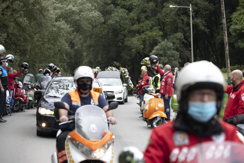 Funeral y despedida motera de Bernard Marcos, el mecánico fallecido en Llanes en un fatal accidente