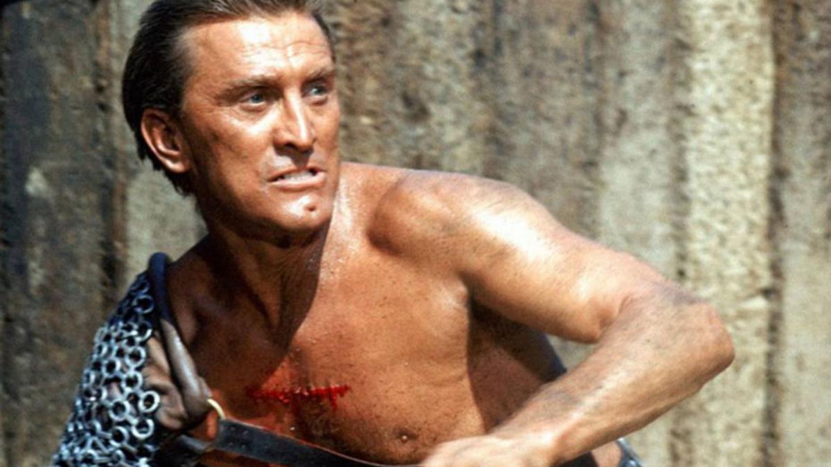 Kirk Douglas como Espartaco, en la película de Kubrick de 1960.