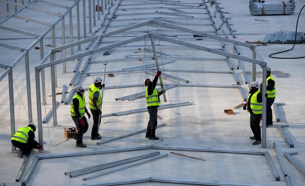 Así avanzan las obras del hospital de campaña