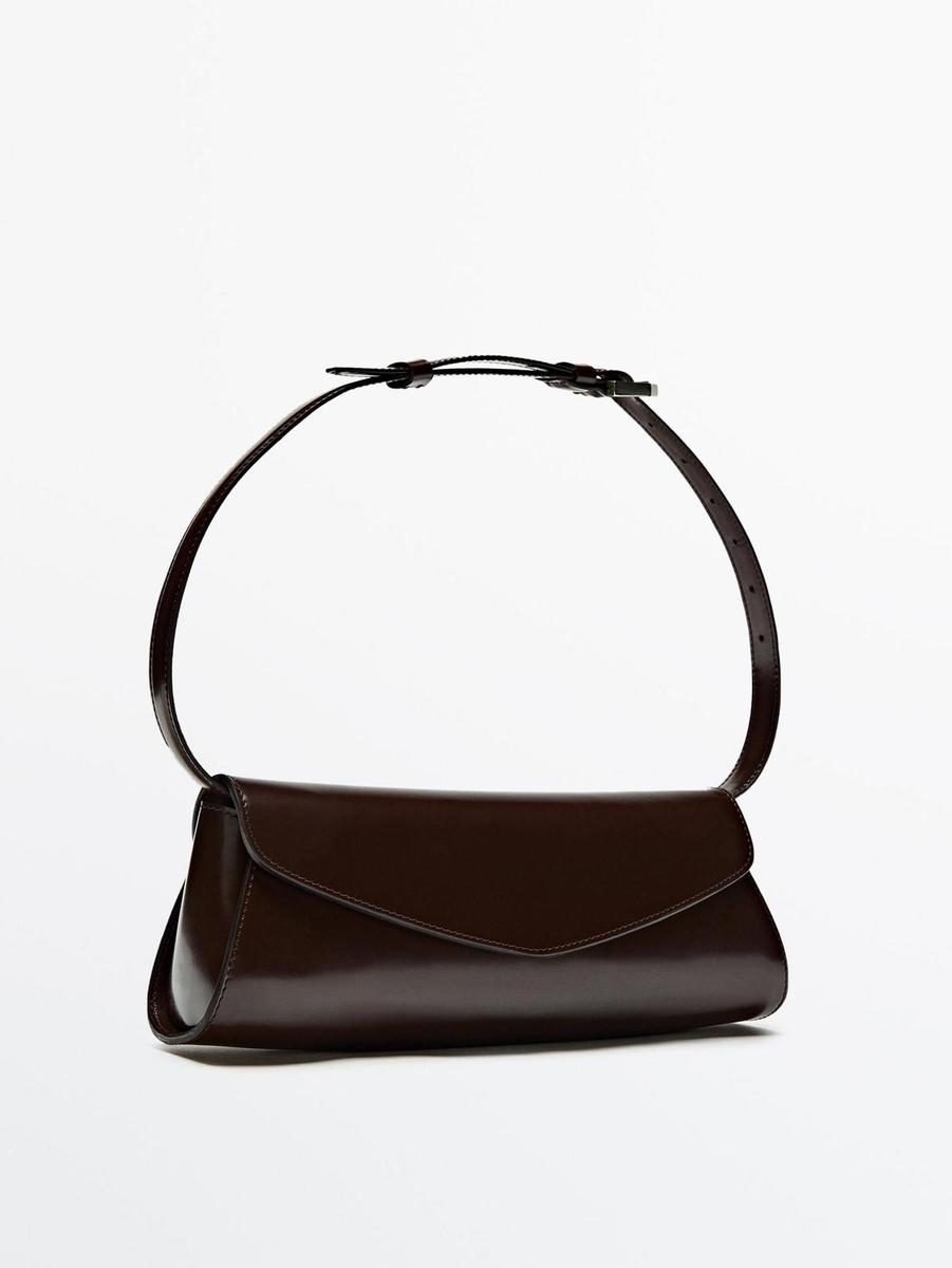 Bolso de piel marrón