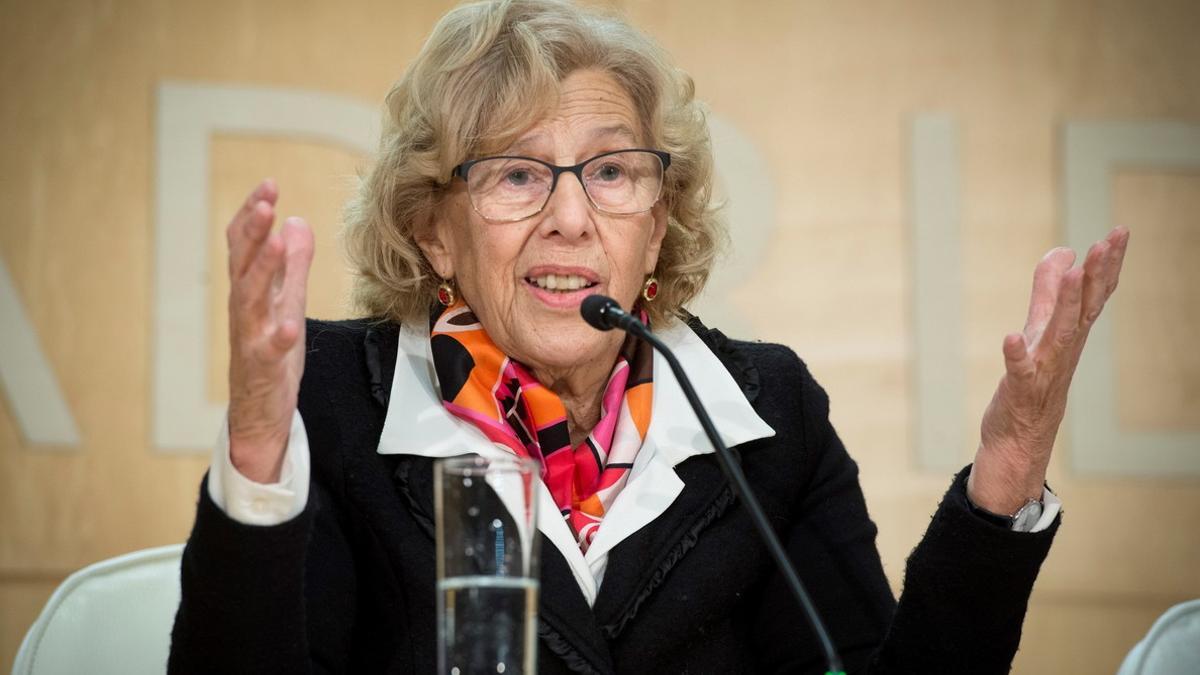 Manuela Carmena en el Palacio de Cibeles