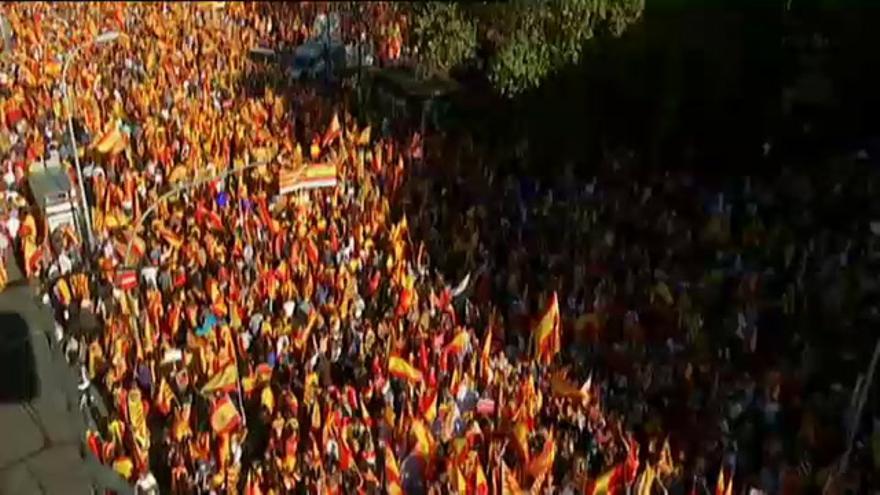 Marea ciudadana en Barcelona por la unidad de España y Cataluña