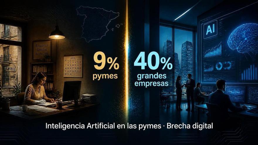 V Informe Etalentum: Solo el 9% de las pymes alicantinas utiliza la IA de forma estructural frente al 40% de las grandes empresas