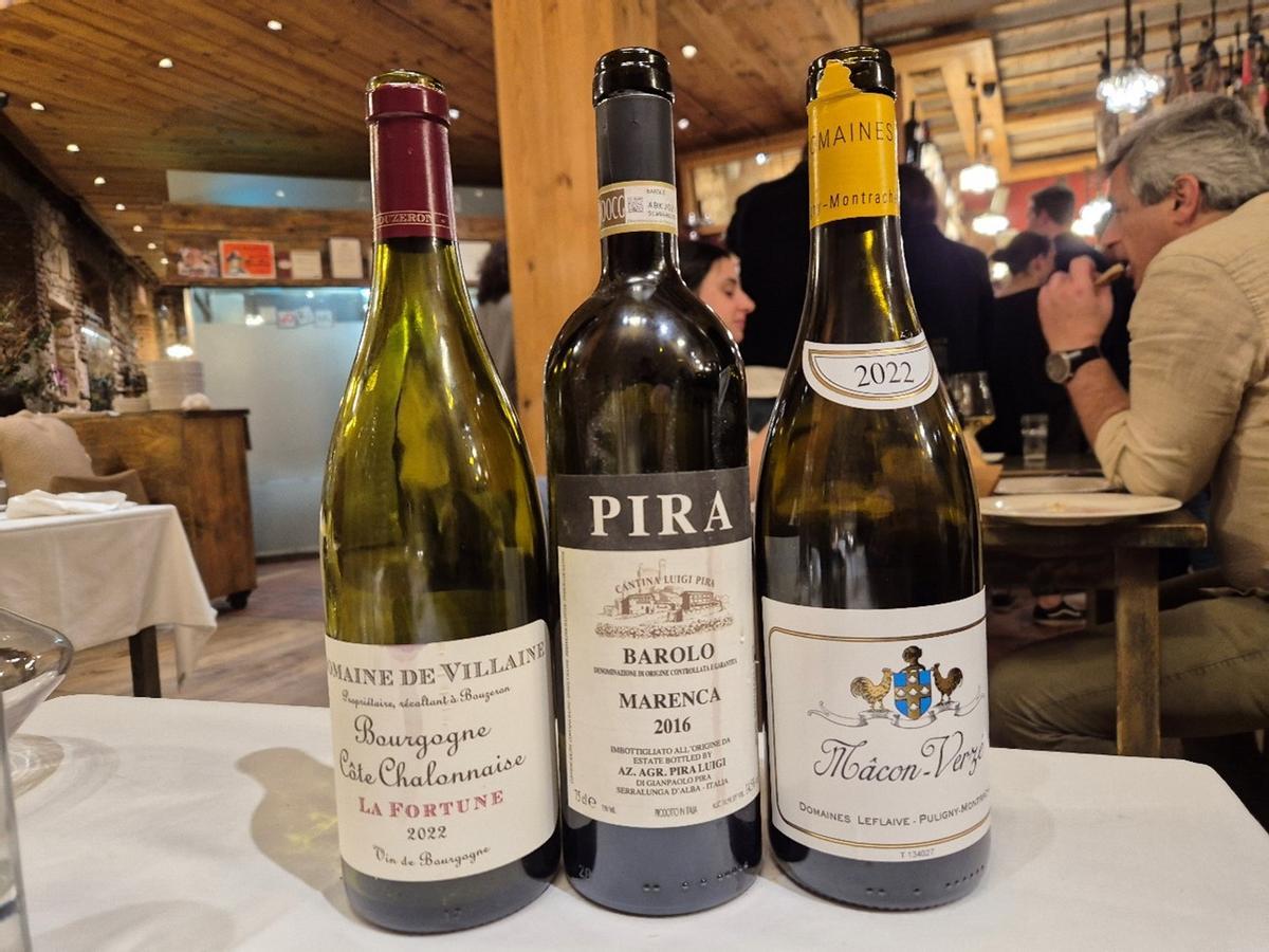 Vinos de Francia e Italia.
