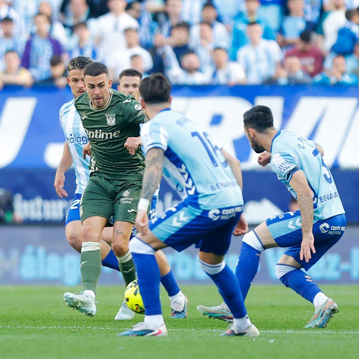 Dani Rodríguez, durante un partido con el CD Leganés