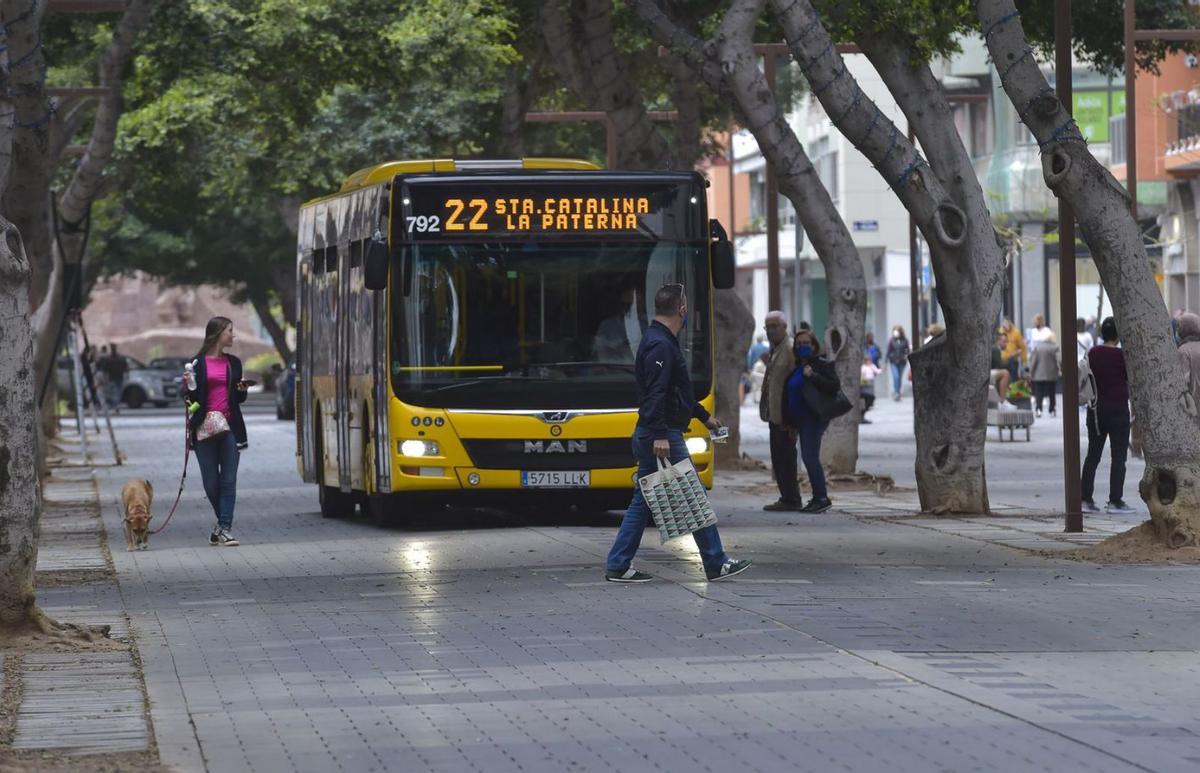 Una guagua circula por Las Palmas de Gran Canaria. | | ANDRÉS CRUZ