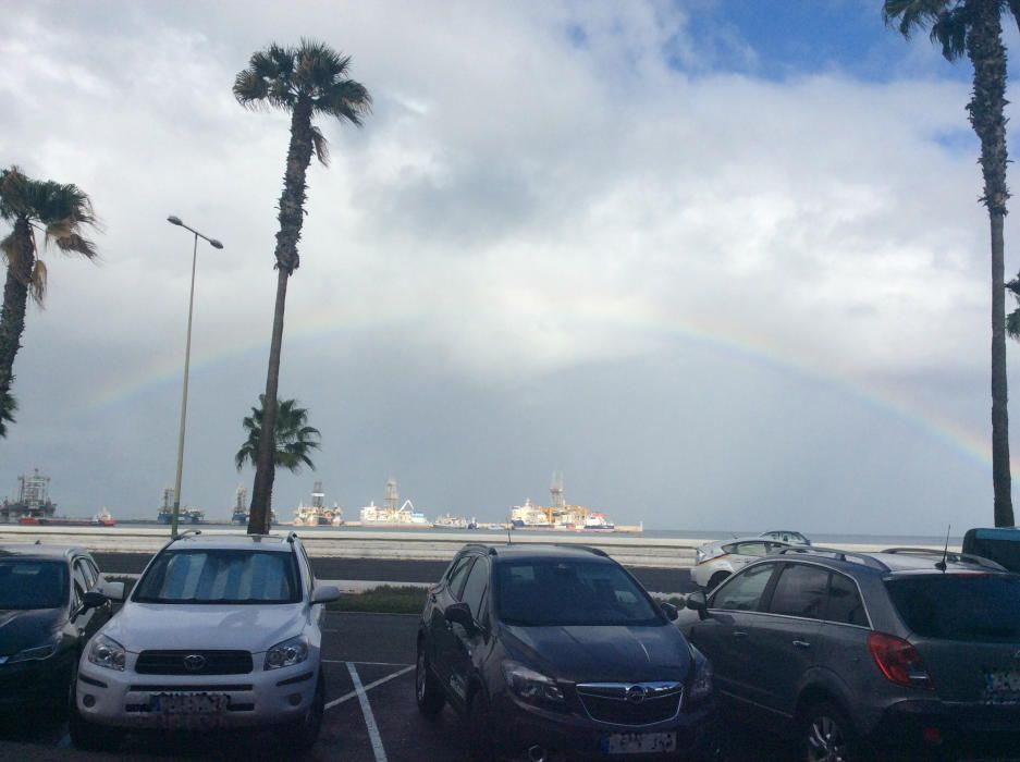 Arcoíris y lluvias en Las Palmas de Gran Canaria (26/11/16)