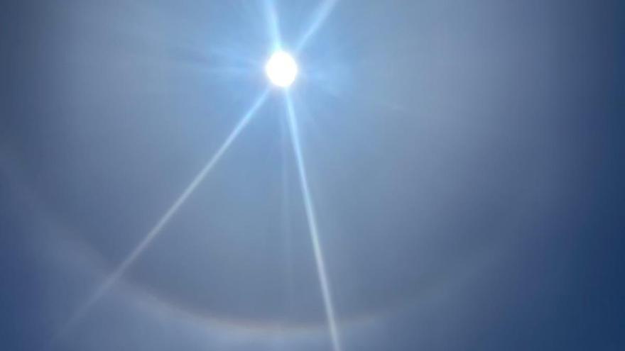 Un halo solar visto desde Tenerife