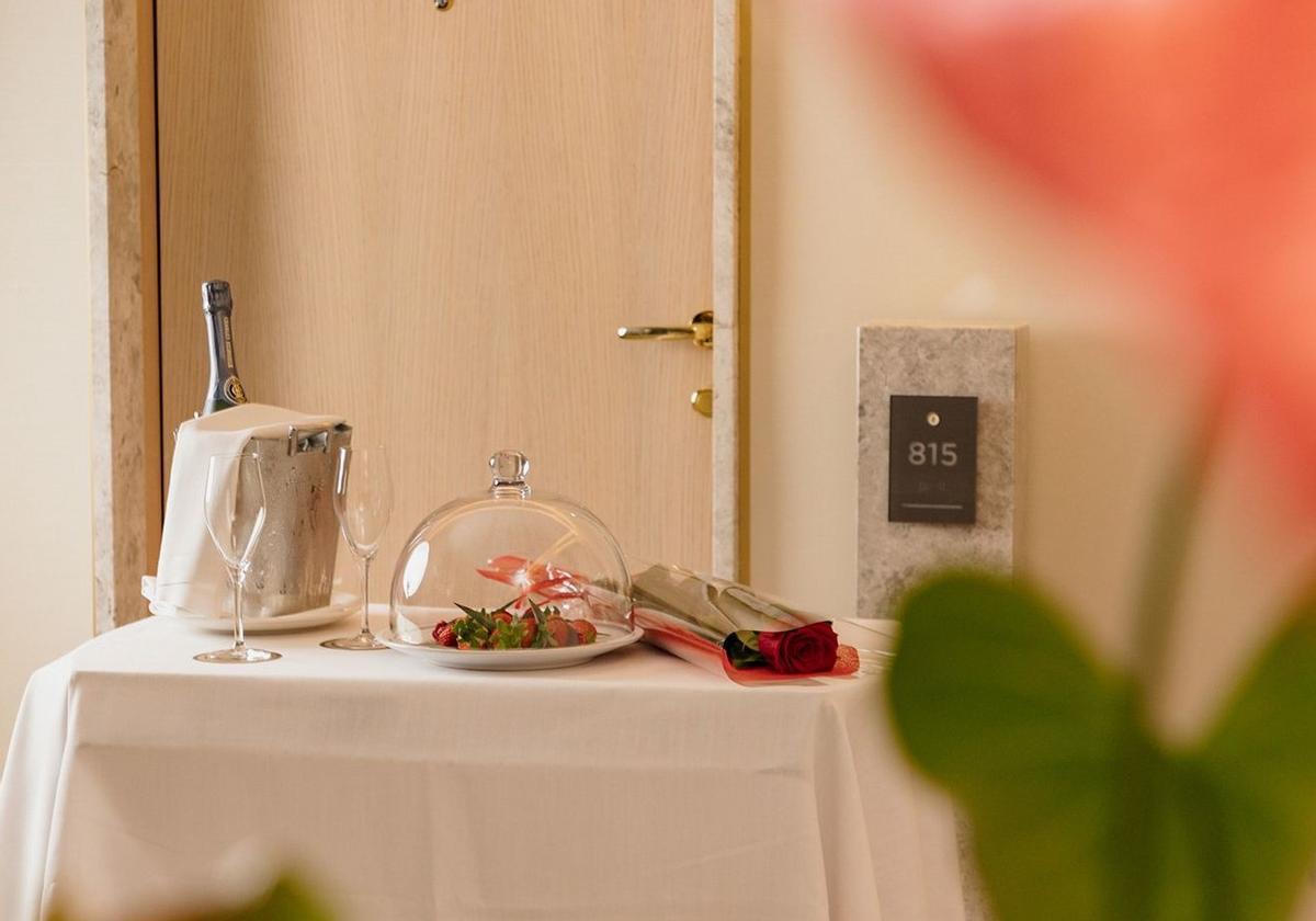 Detalle romántico en el Hotel The One Barcelona.