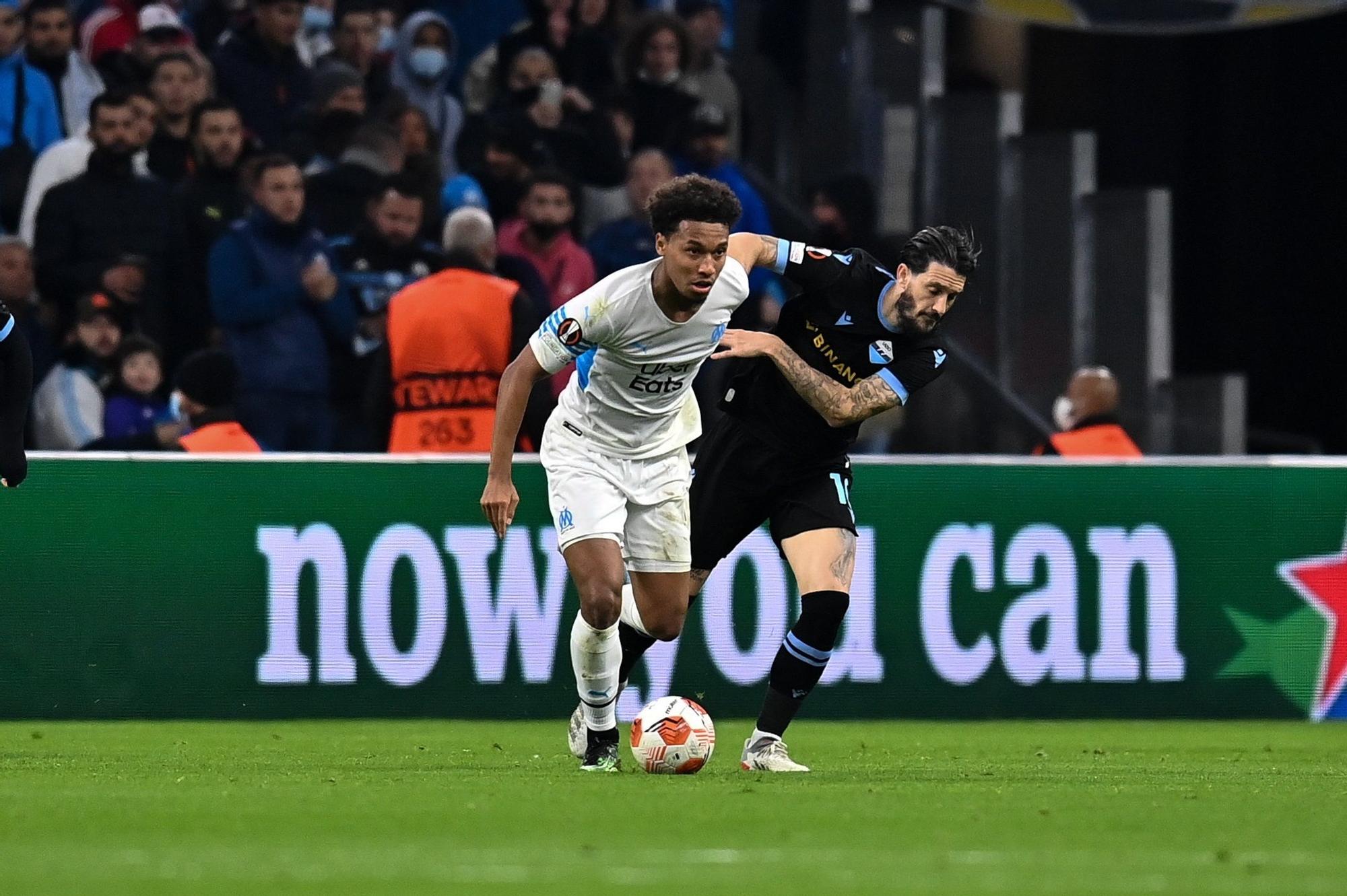 Boubacar Kamara, durante un partido con el Olympique.