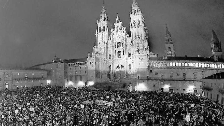 El movimiento feminista toma la calle en favor de la igualdad en otra movilización masiva en Galicia