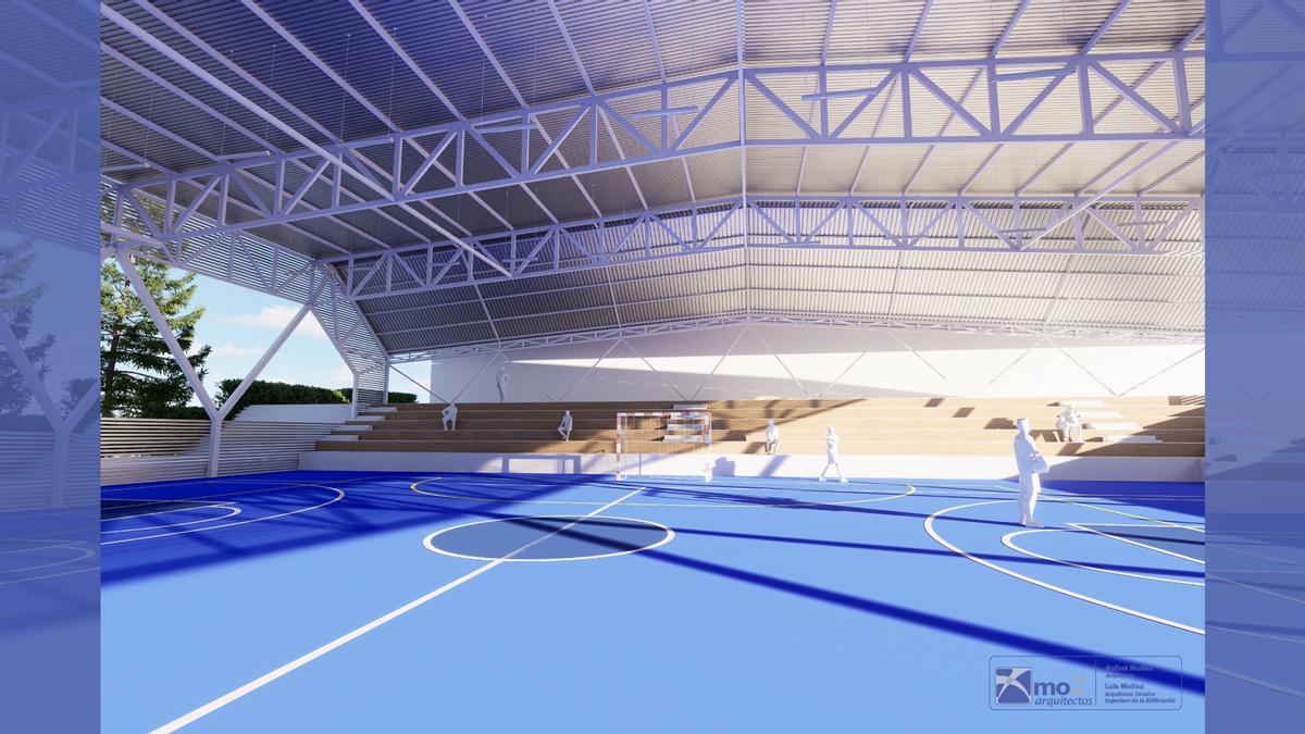 Puente Genil proyecta una cubierta singular y moderna para transformar las pistas del Polideportivo Francisco Manzano