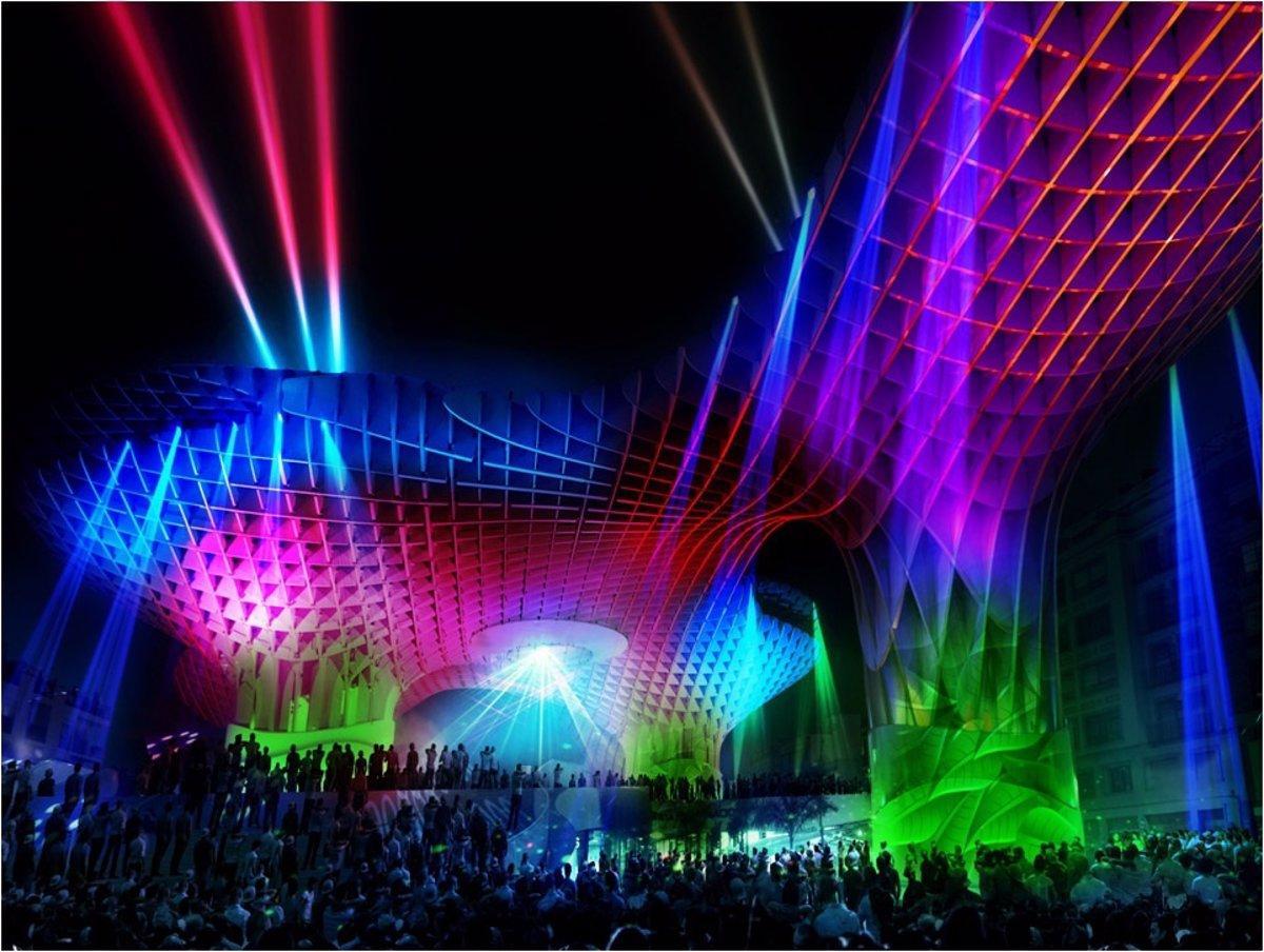 Espectáculo navideño en las Setas de la Encarnación. Setalandia será uno de los grandes parques navideños un año más esta Navidad