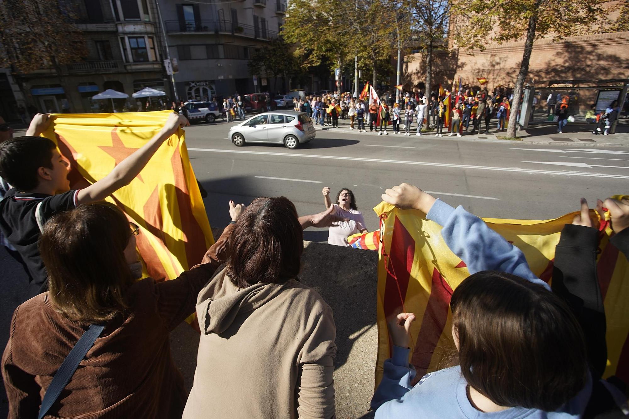 La manifestació contra l'amnistia a Girona, en fotos