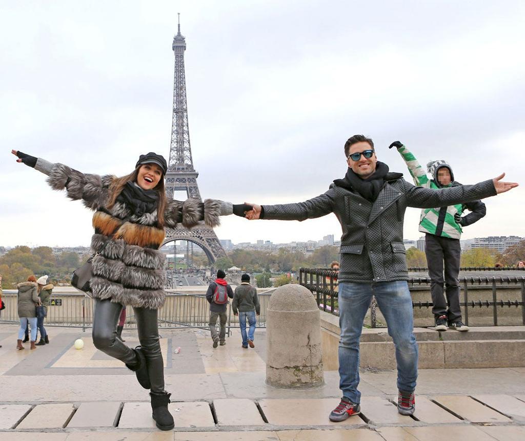 Paula Echevarría y David Bustamante en París en 2013