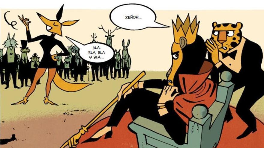 La &quot;putrefacción del poder&quot; que satirizó Ramon Llull llega al cómic: &quot;Somos animales políticos, en un partido o en un aula de P3&quot;