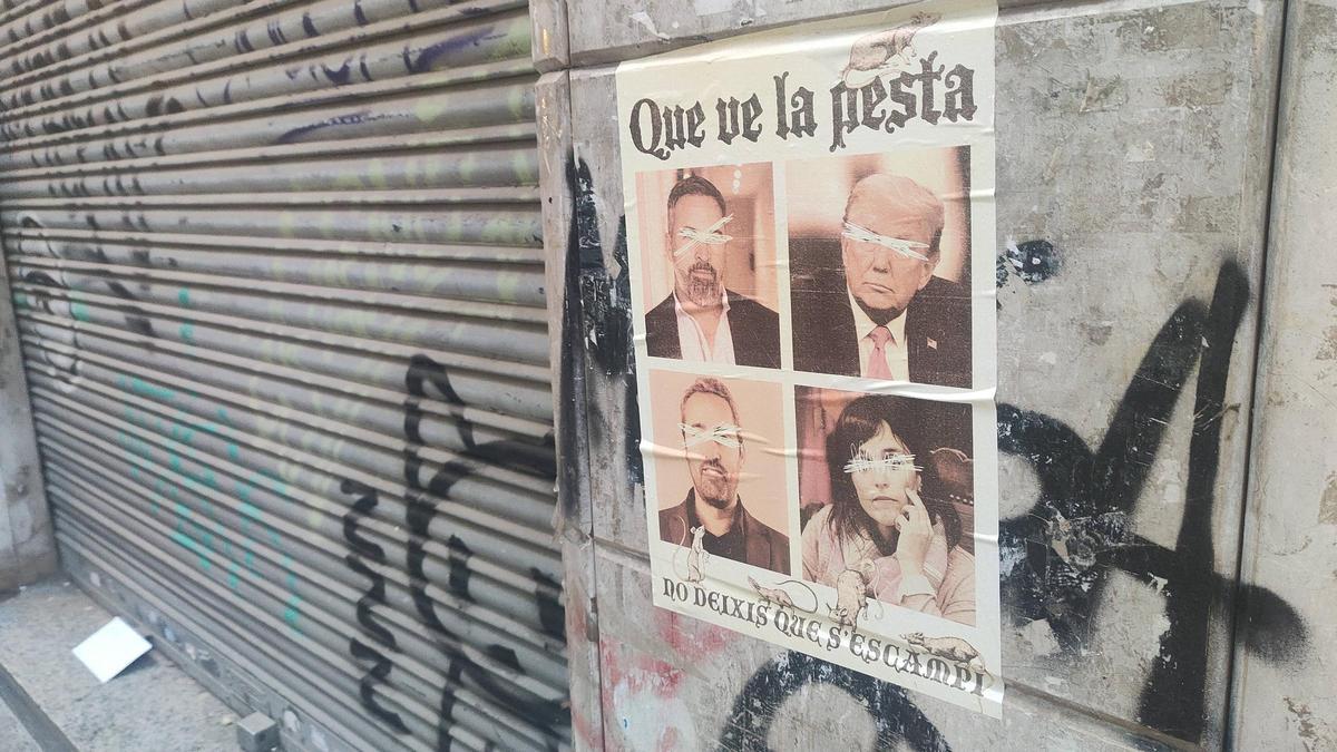 Imatge dels cartells apareguts durant la Fira de l'Aixada