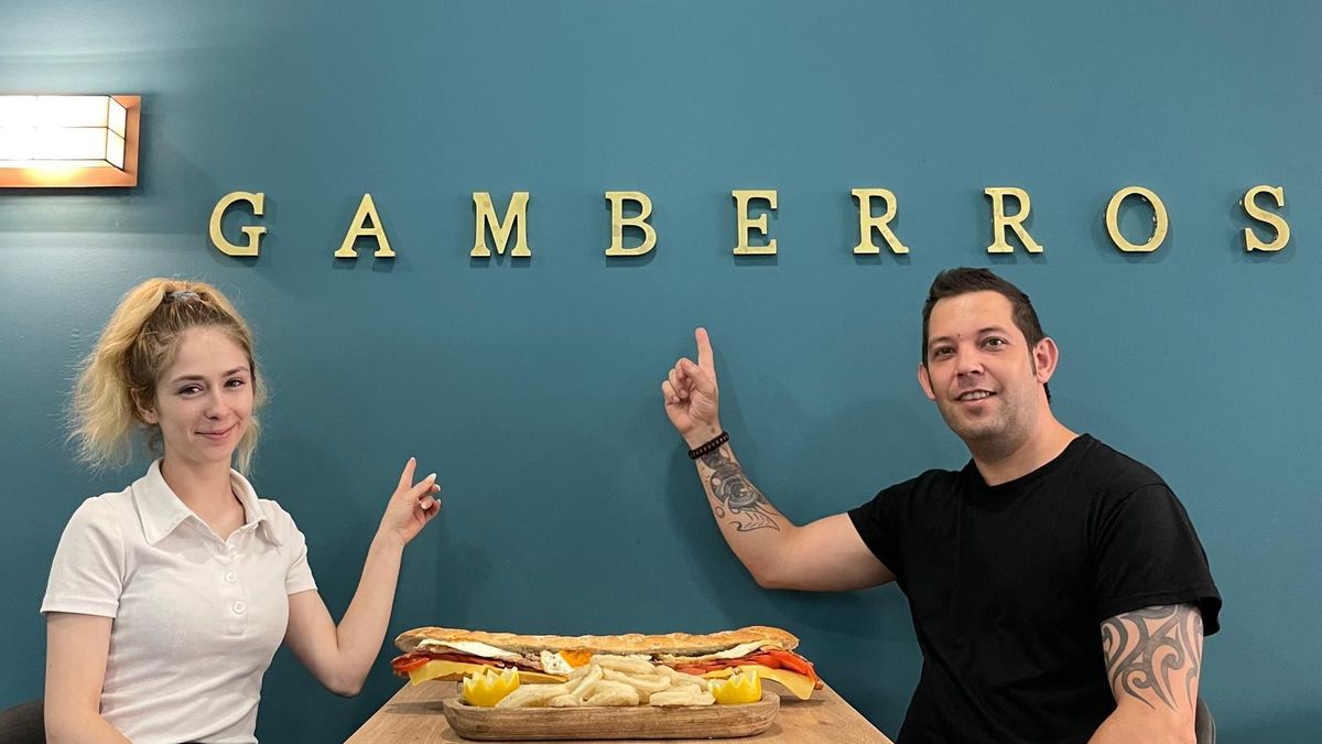 María y Cristian propietarios de Gamberros
