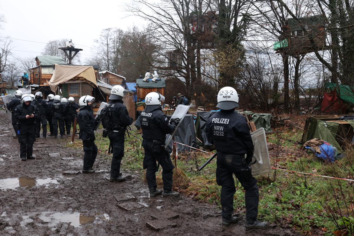 Protesta contra una mina de carbón en Alemania