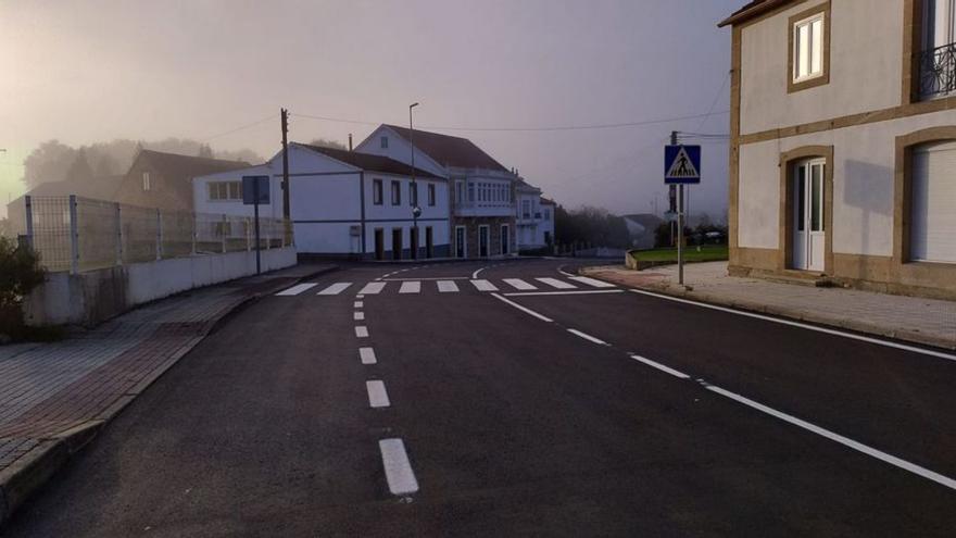 La nueva carretera de Souto de Vea, completamente reparada.