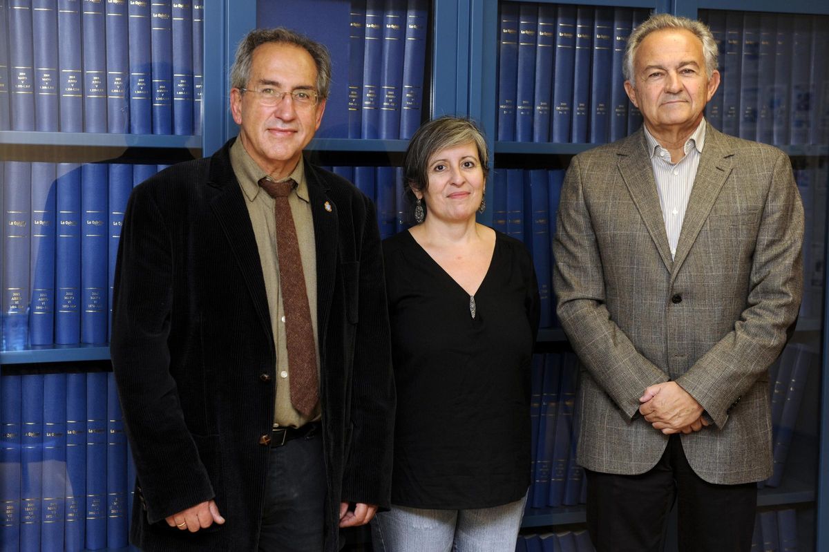 Pedro Arias Veira, diputado autonómico del PP junto a Ana Luisa Bouza (BNG) y Méndez Romeu (PSOE) en un debate durante el Bipartito