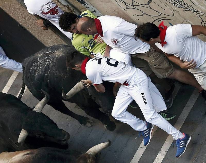 Penúltimo encierro de las fiestas de San Fermín