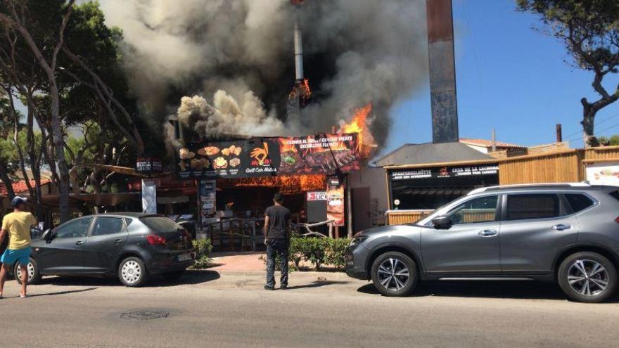 Brand im Restaurant.