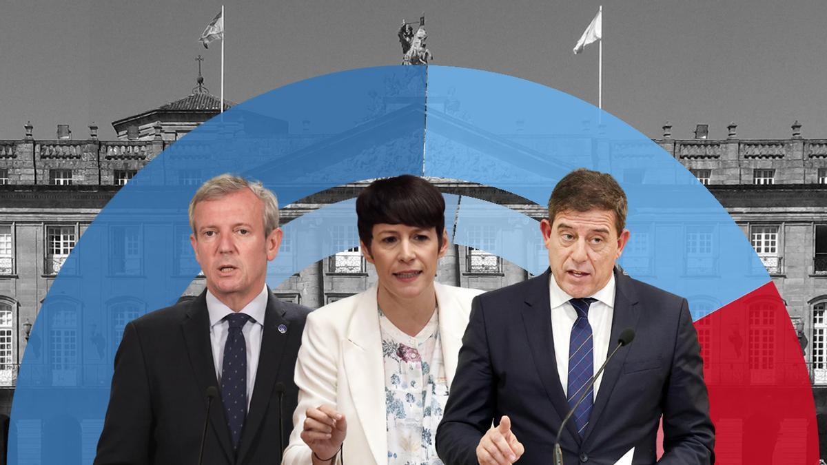 Alfonso Rueda, Ana Pontón y José Ramón Gómez Besteiro