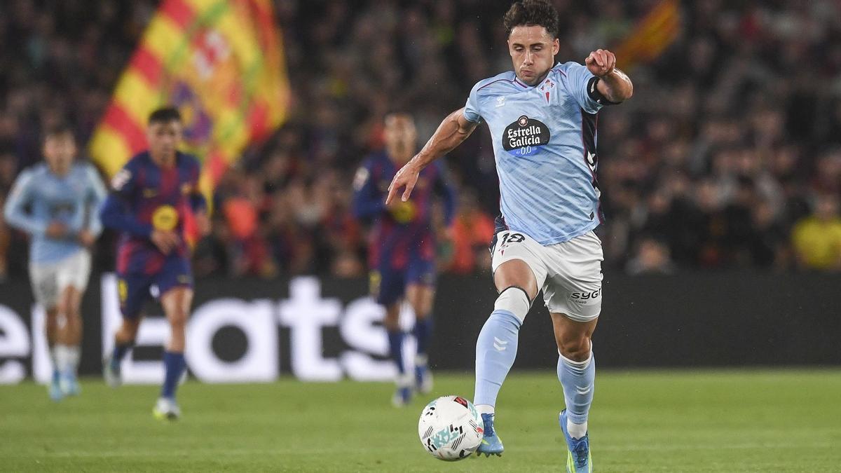 Pablo Durán, en el partido contra el Barcelona de esta temporada