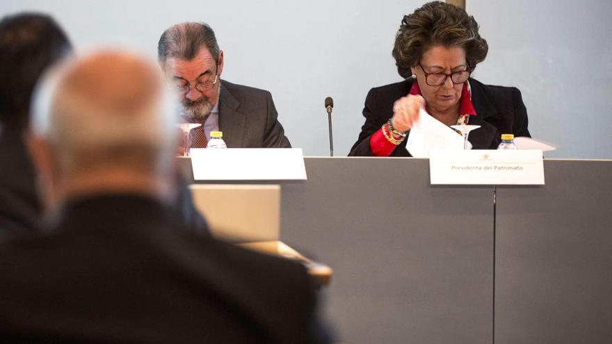 Rita Barberá, en la reunión del patronato de Feria Valencia.