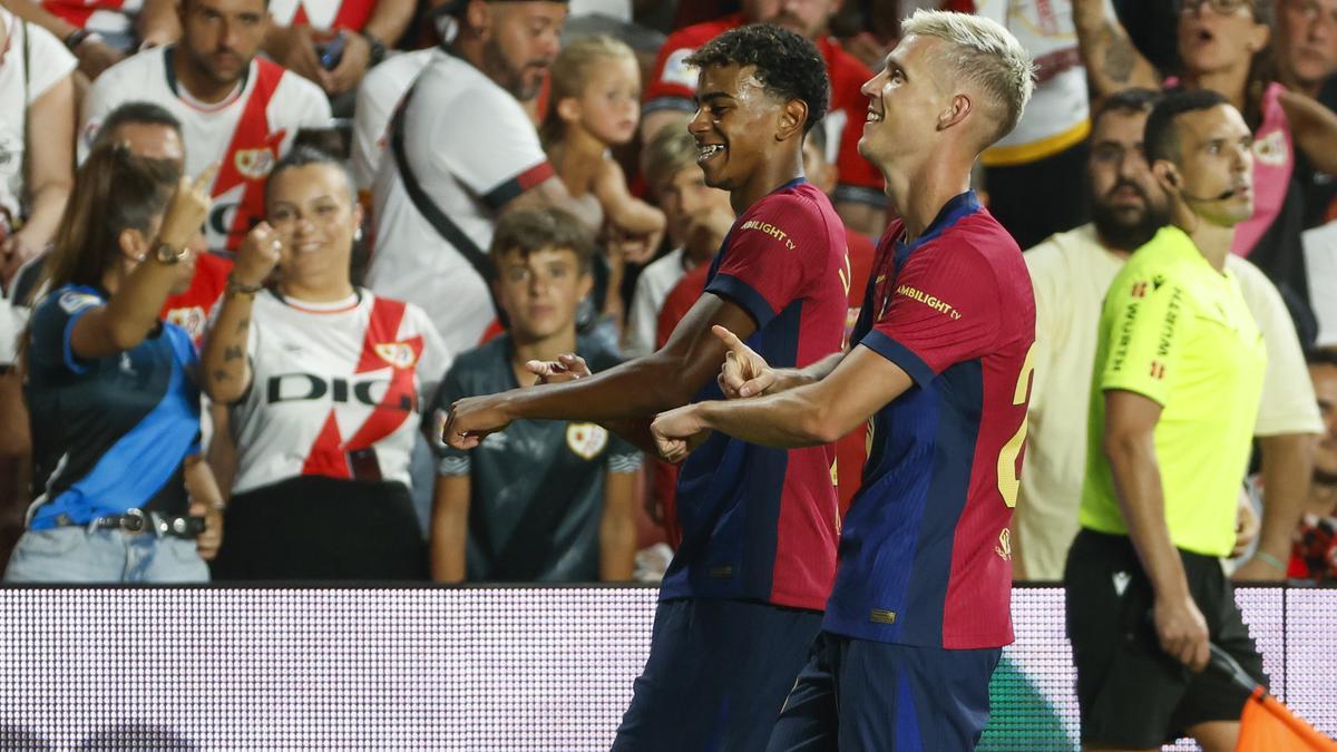 Olmo cambia el destino del Barça en Vallecas y le sitúa líder en solitario