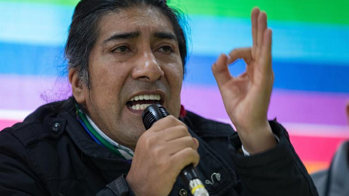 El dirigente del movimiento político indígena ecuatoriano Pachakutik, Yaku Pérez.