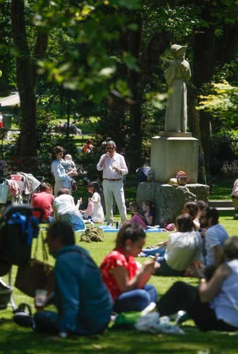 Martes de Campo soleado en Oviedo.