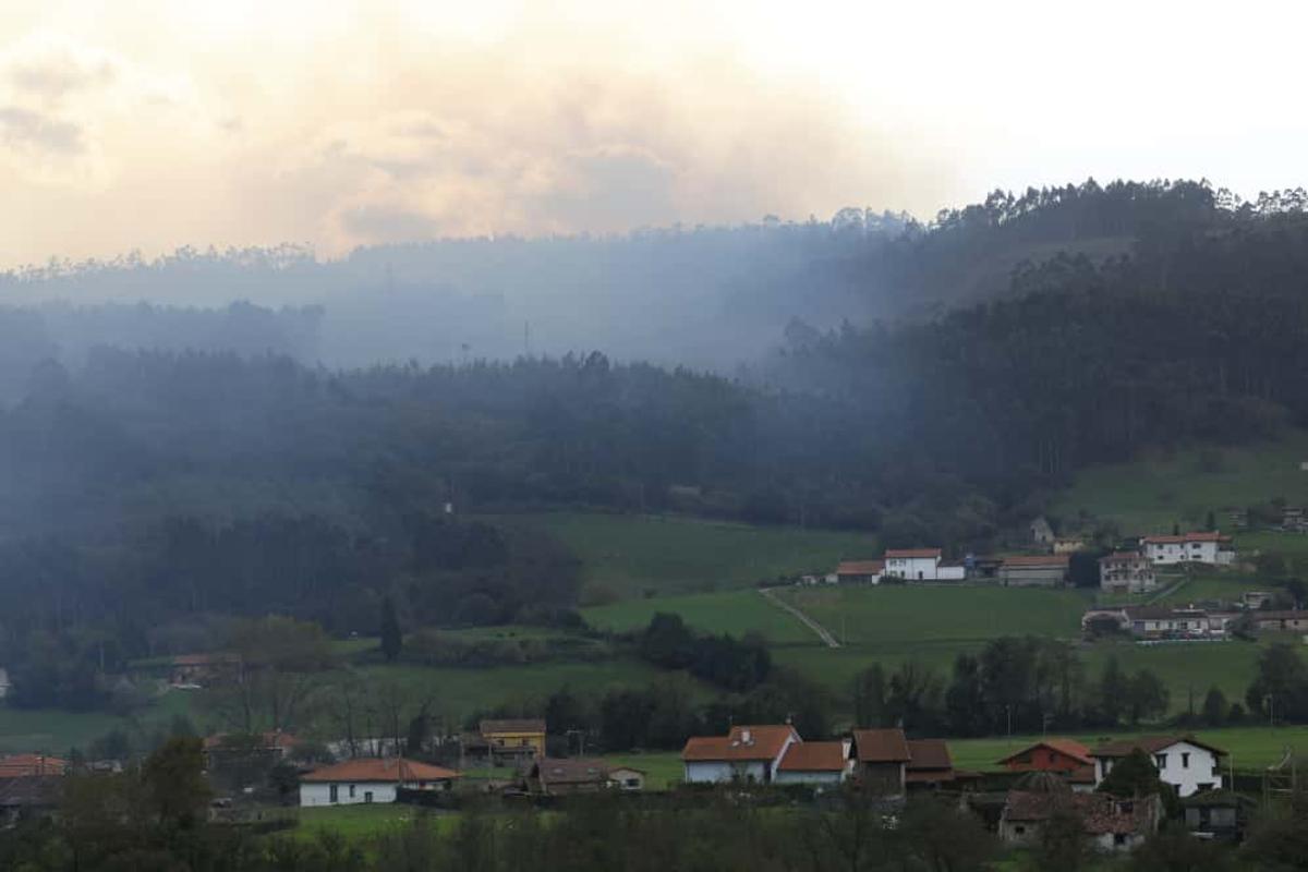 El Monte Areo, esta mañana en su vertiente en el valle de Carreño