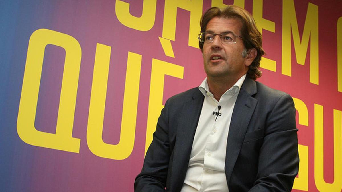 Toni Freixa, durante al presentación de su programa social como candidato a la presidencia del Barça
