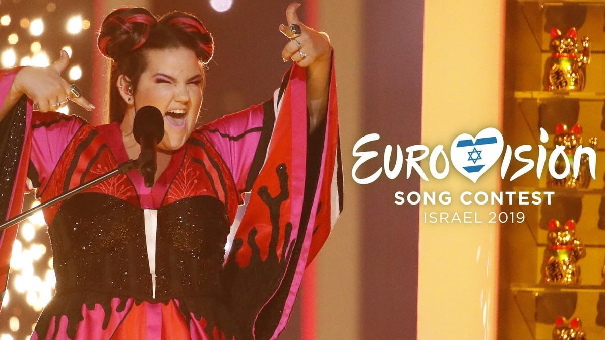 Netta en el escenario de Eurovisión 2018