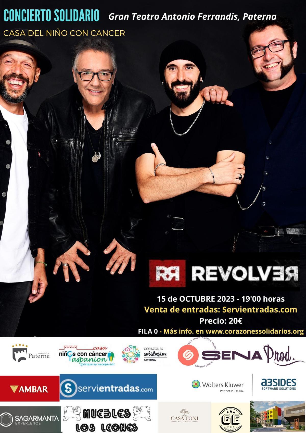 Cartel del concierto de Revolver el próximo sábado en Paterna