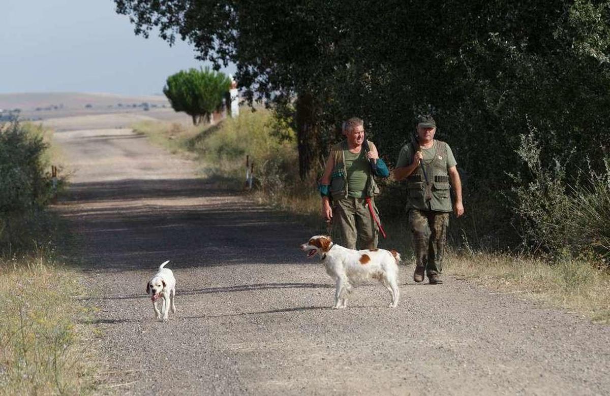 Cazadores de Entrala en el inicio de la campaña de media veda el pasado verano.