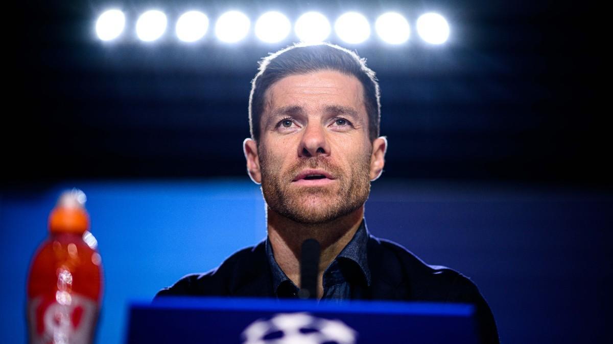 Xabi Alonso, entrenador del Bayer Leverkusen, en rueda de prensa