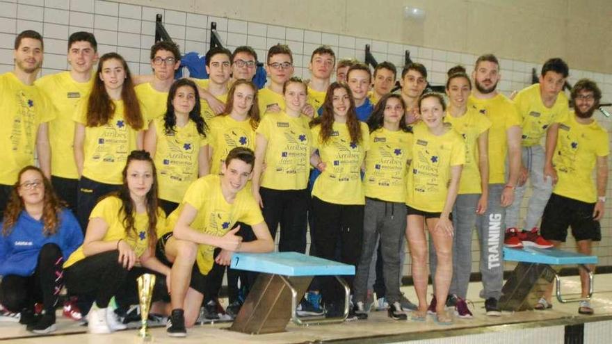 El equipo del CN Zamora que compitió en Valladolid.