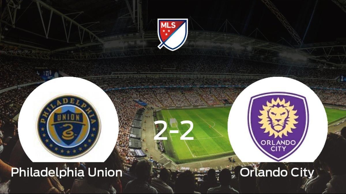 El Philadelphia Union y el Orlando City solo suman un punto (2-2)