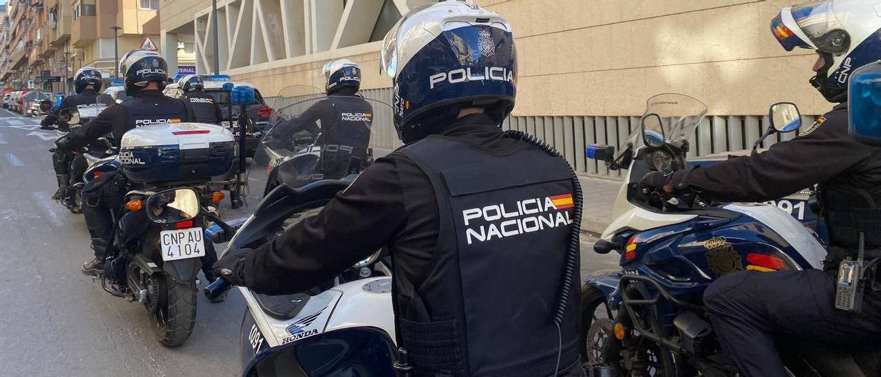 Unidad motorizada de la Policía Nacional de la Comisaría Provincial de Alicante.