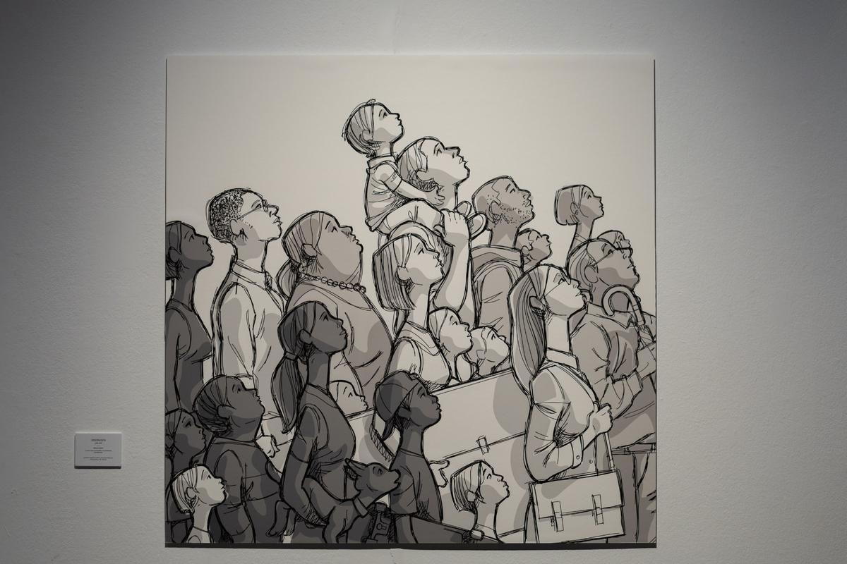 Uno de los dibujos que se pueden ver en la exposición