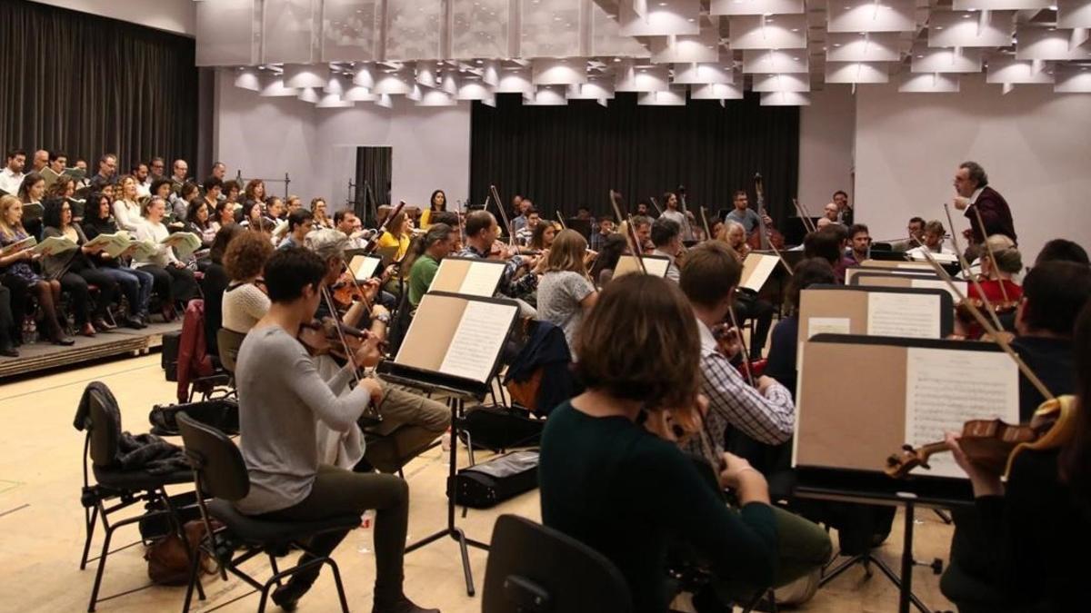 Ensayo de la Orquesta del Liceu.