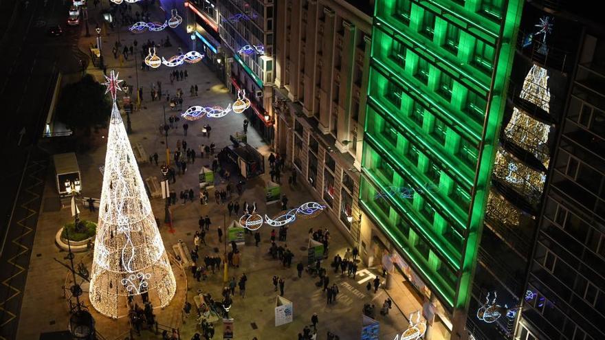 Navidad en A Coruña | Encendido del alumbrado navideño en María Pita