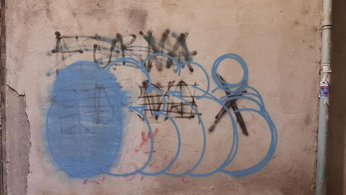 La pintada realizada por el joven.