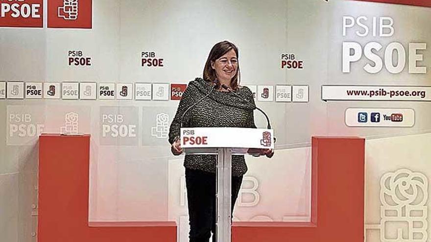 La líder del PSIB Francina Armengol ayer durante la reunión del Consell Polític del partido.